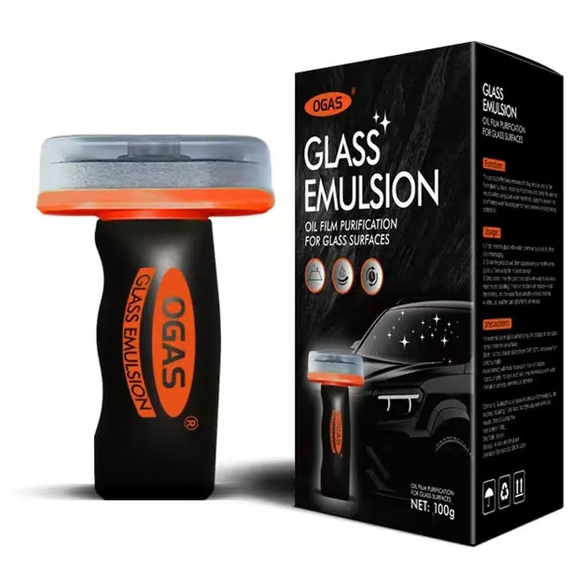 STHIRA® Glass Cleaning Board for Windshield & Car Mirror, Glass Compound Roll On 100ml, Automotive Oil Film Cleaning Brush STHIRA® Glass Cleaning Board for Windshield & Car Mirror, Glass Compound Roll On 100ml, Automotive Oil Film Cleaning Brush